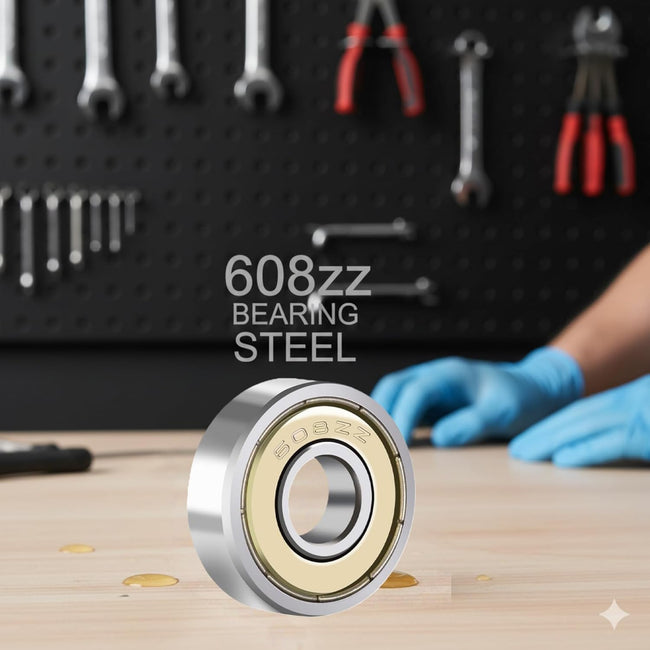 KYDE 24 Pack 608ZZ Bearings 8x22x7mm, Double Shielded Miniature Ball Bearings for Skateboard, Roller Skates, Inline Skate, Scooter and 3D Printer - Smooth and High Speed Main Image