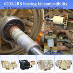 KYDE 2 Pieces 6203 - 2RS ABEC5 Home Pool Pump Bearing Kit，Belt C Clamping rings and nylon bushings - Replaceable Pentair WhisperFlo、IntelliFlo and Hayward Super Water pump motor - KYDE Bearing